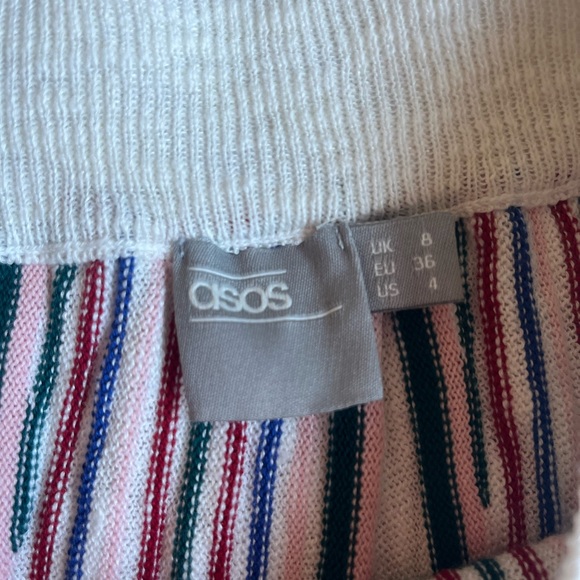 ASOS Stripe Multi Color Sweater Skirt Size 4 US - Picture 9 of 16